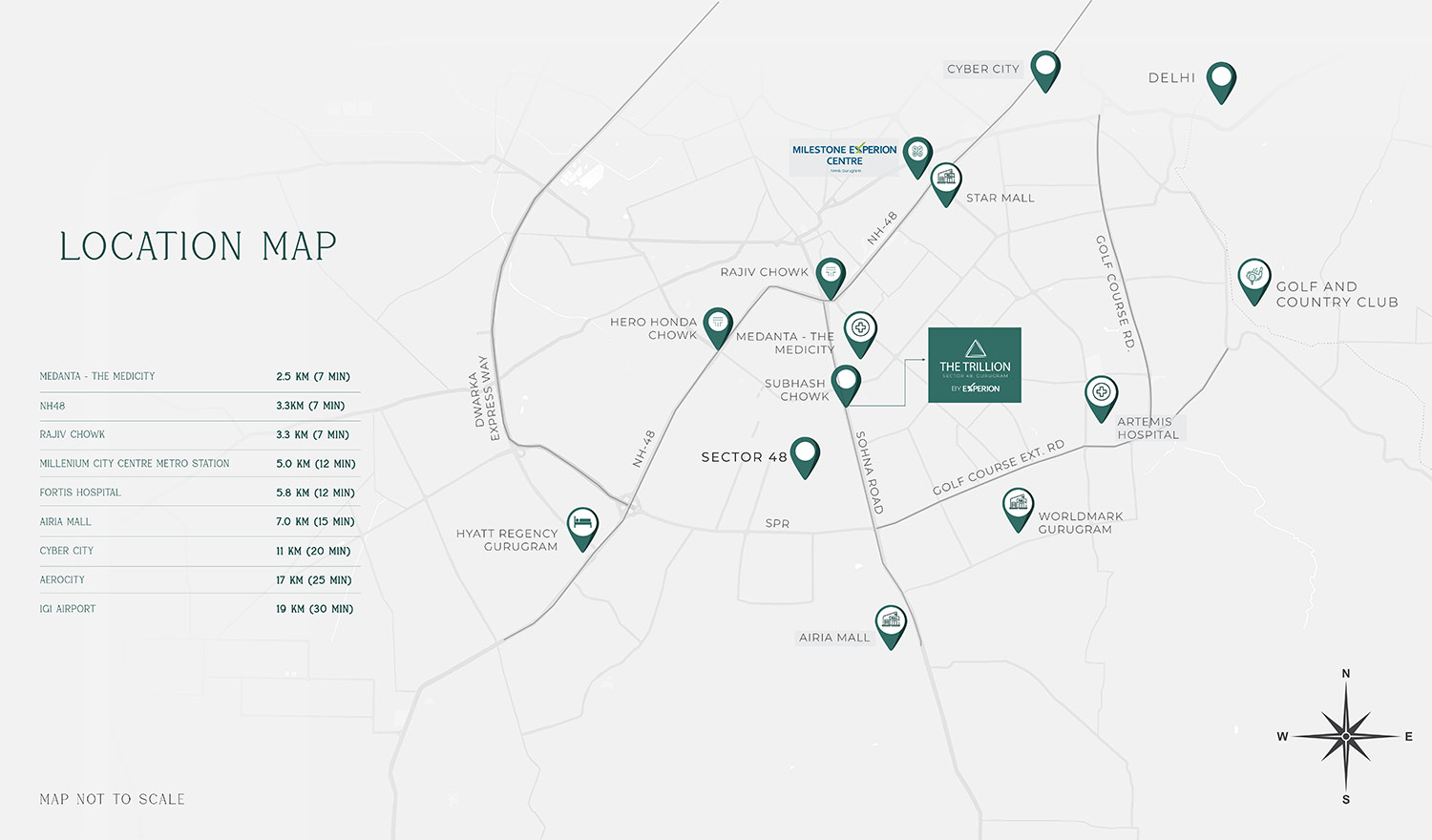 Sector 48 Gurgaon Location Map