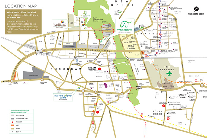 Location Map of Experion Duplex Villaments