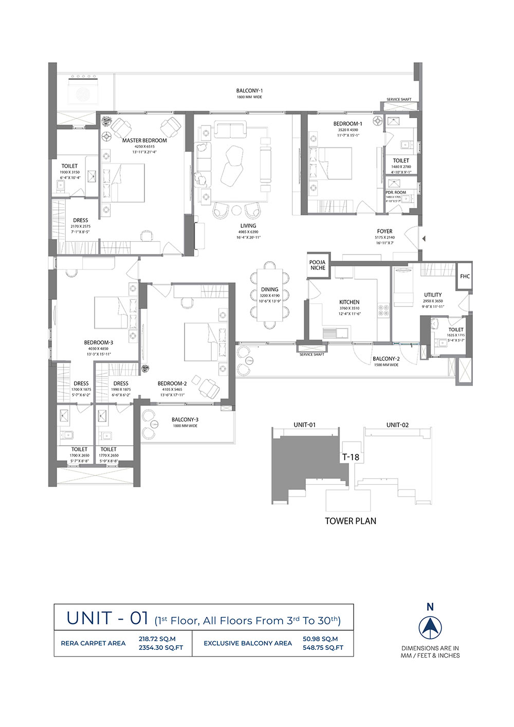 Experion Nova 4.5 BHK Floor Plan 1