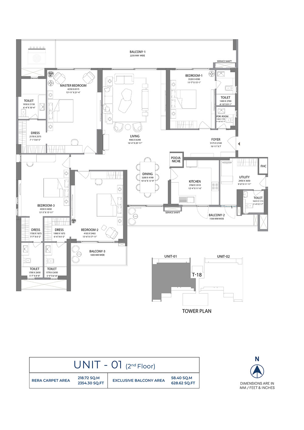 Experion Nova 4.5 BHK Floor Plan 2